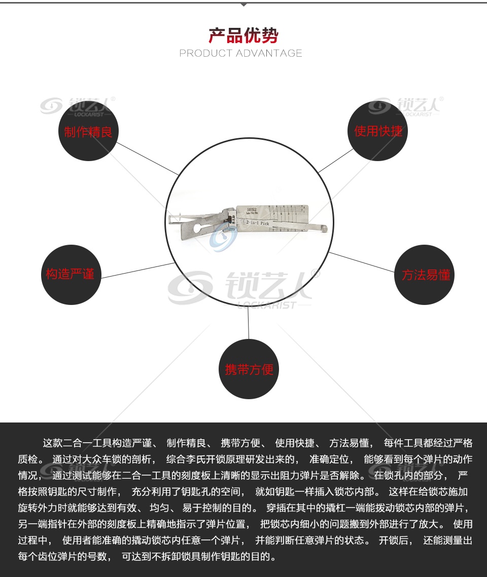 李氏二合一 HU92单摆臂二合一工具 内铣两轨迹